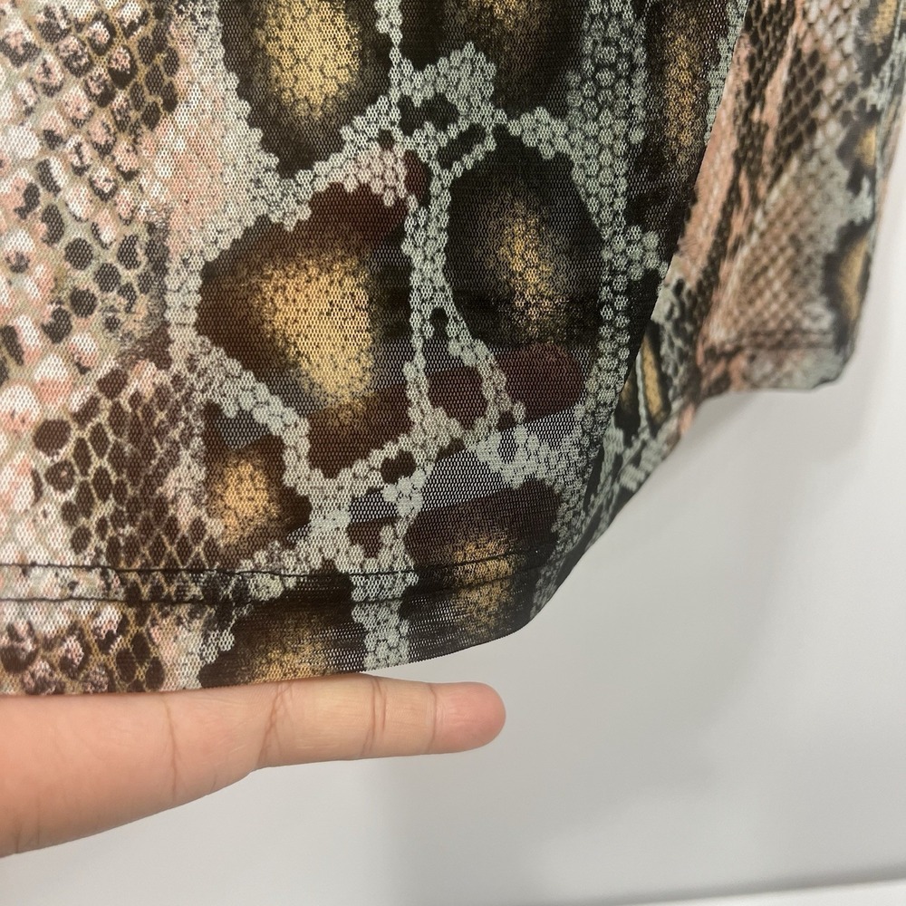 ALEJANDRO COLLECTION Snakeskin Mesh Bodycon Maxi Dress Sz Small Sleeveless *READ - Picture 3 of 9